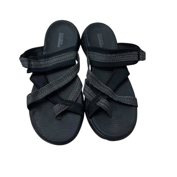 Skechers Performance Women's on the Go 600 Glow Sport Sandal Black Gray Size 9 - Picture 1 of 8